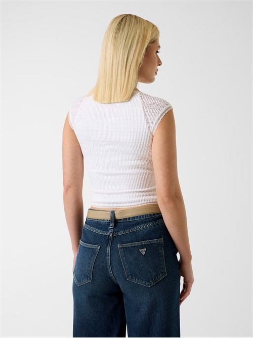 Top smocked con scollo quadrato GUESS | W6GP19K2949/G011